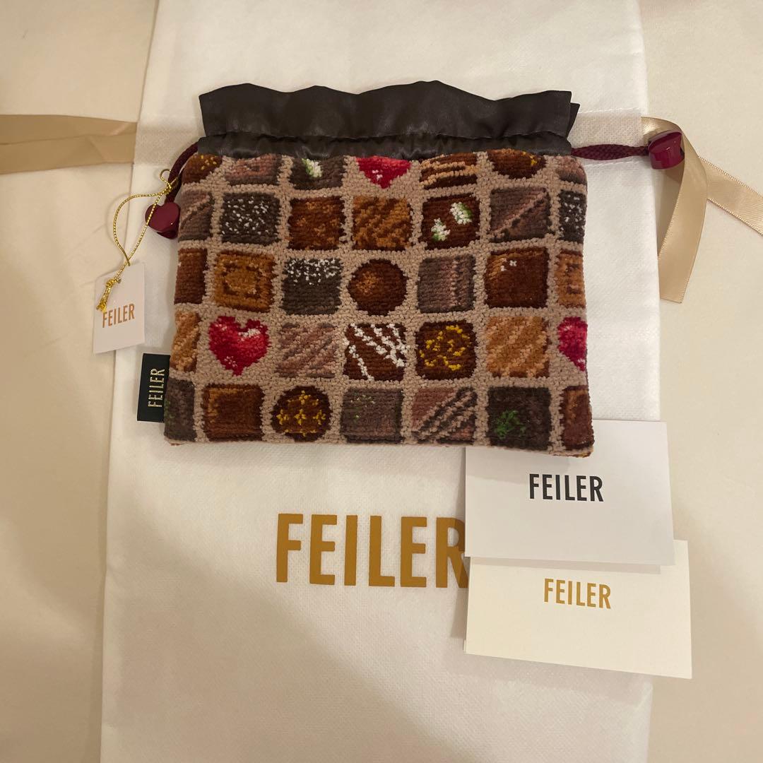 新品未使用タグ付き　FEILER コフレドゥショコラ巾着ポーチ