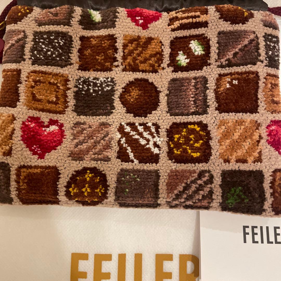 新品未使用タグ付き　FEILER コフレドゥショコラ巾着ポーチ