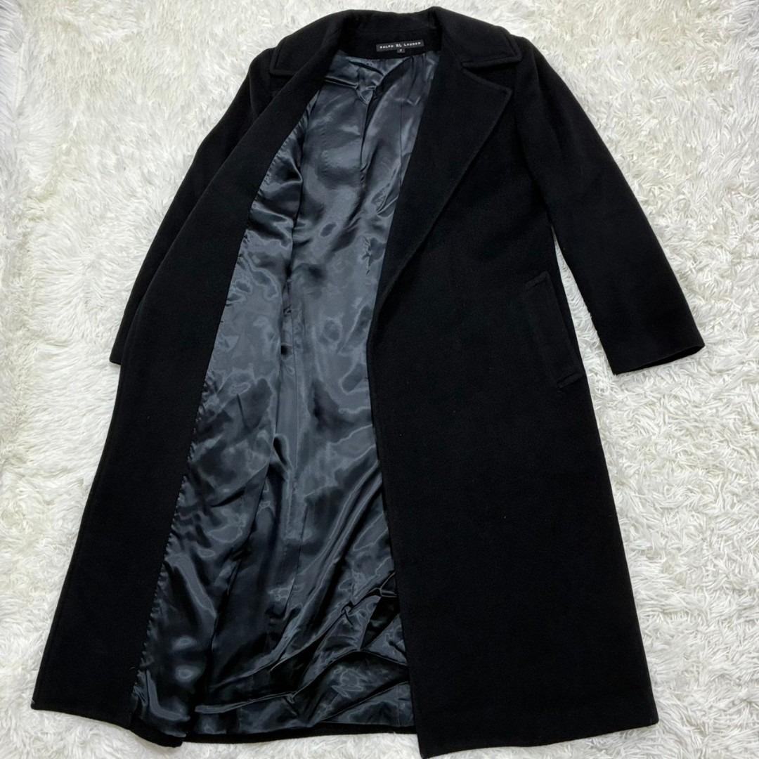 【美品✨】ラルフローレン チェスターコート Iライン アンゴラ ブラック