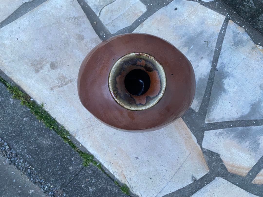 【花瓶】　手描き 花模様が素敵