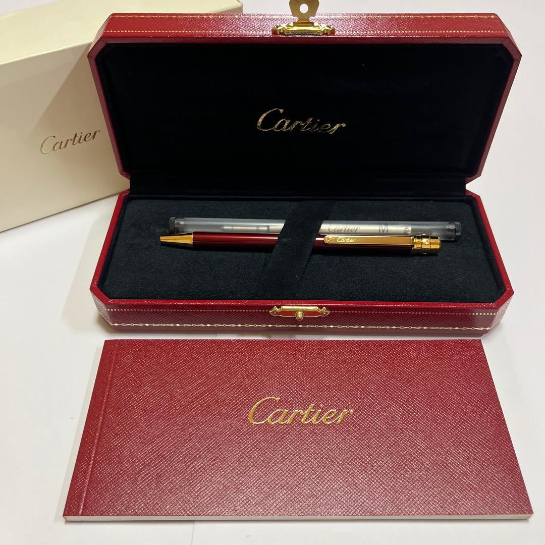 未使用　カルティエ　ボールペン　ボルドー