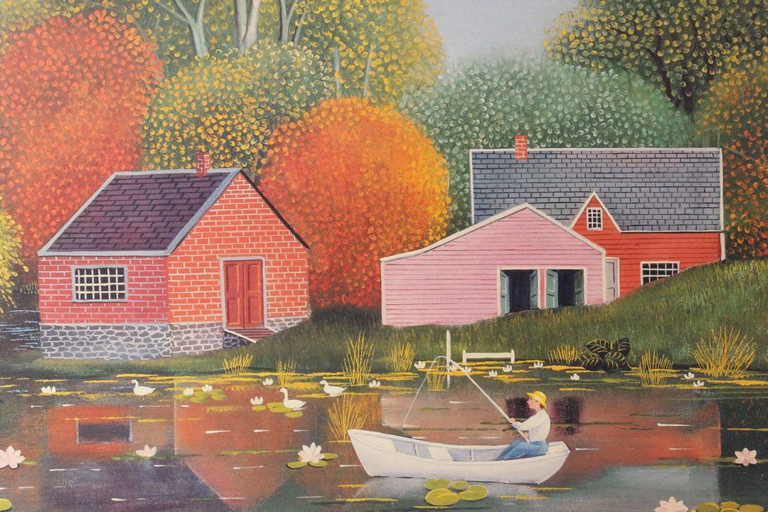 No4714 額装　ポスター　風景画　フランス　絵画　インテリア　送料無料