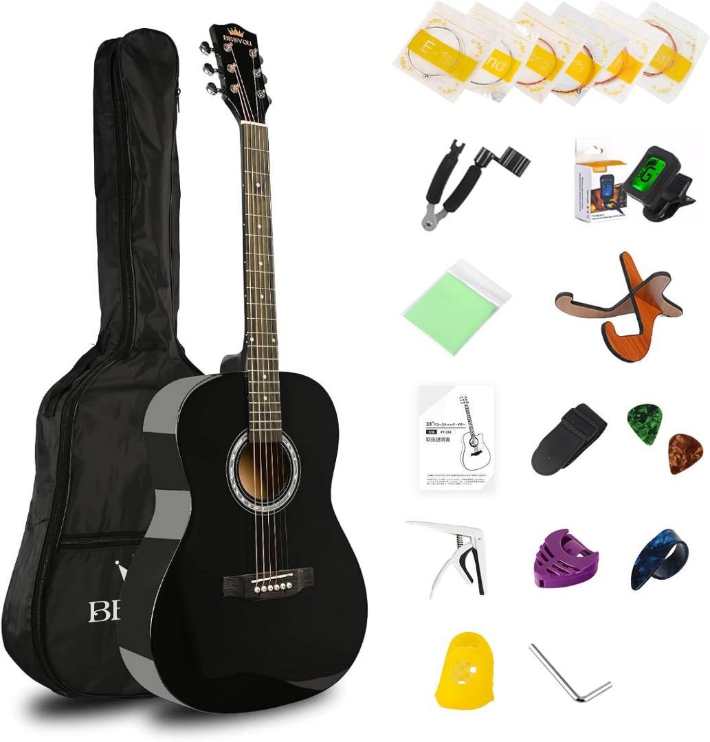 ギター⭐️初心者入門セット アコースティック ベースギターセット 大人 学生用
