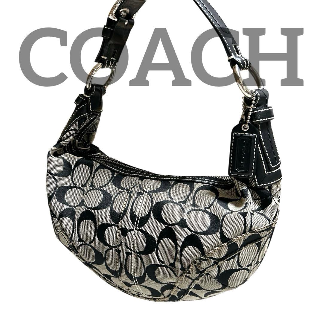 COACH　Shoulder Bag Halfmoon Canvas Hobo