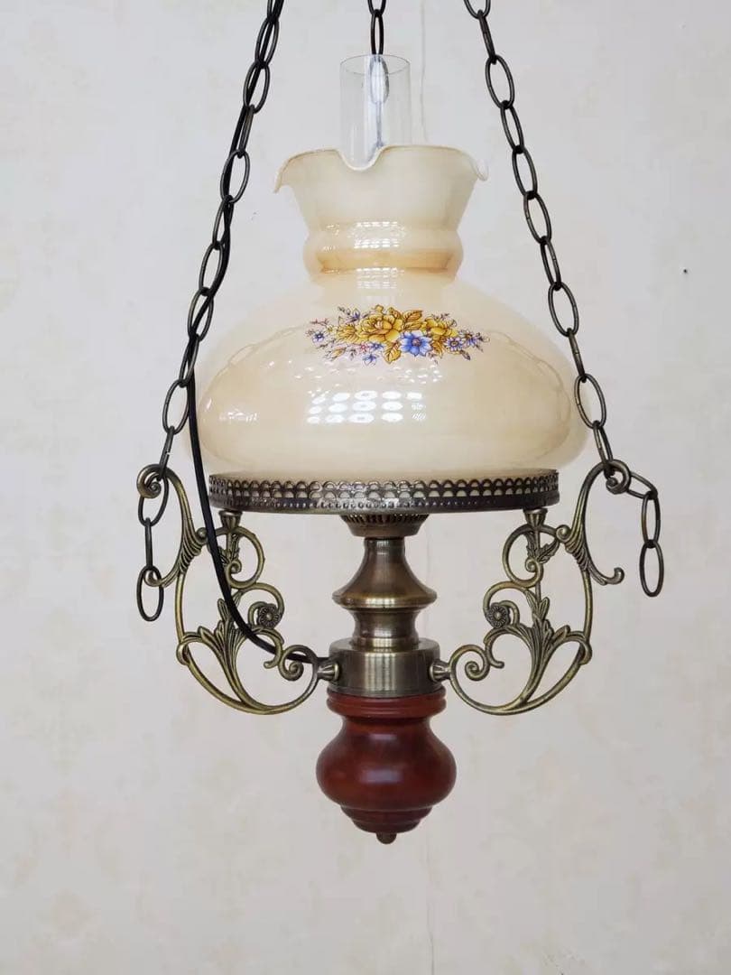 n*1様 ヴィンテージ花柄ペンダントライト