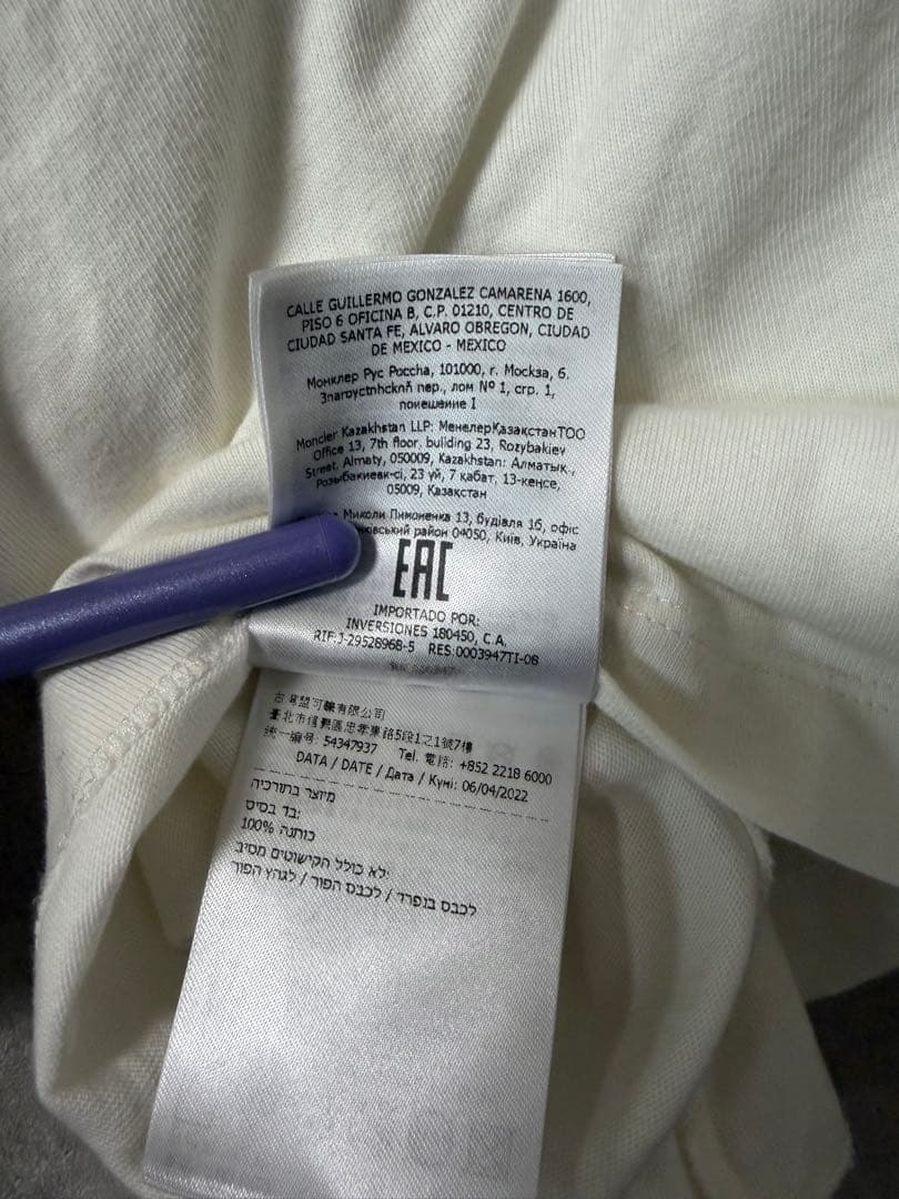 MONCLER グラフィックTシャツ ホワイト　XL