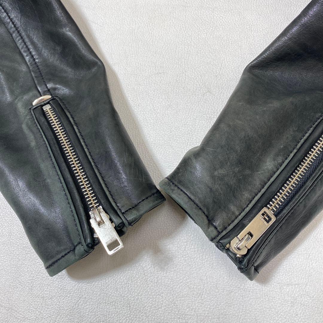 DIESEL TIMELESS 羊革 ラムレザー シングルライダースジャケット