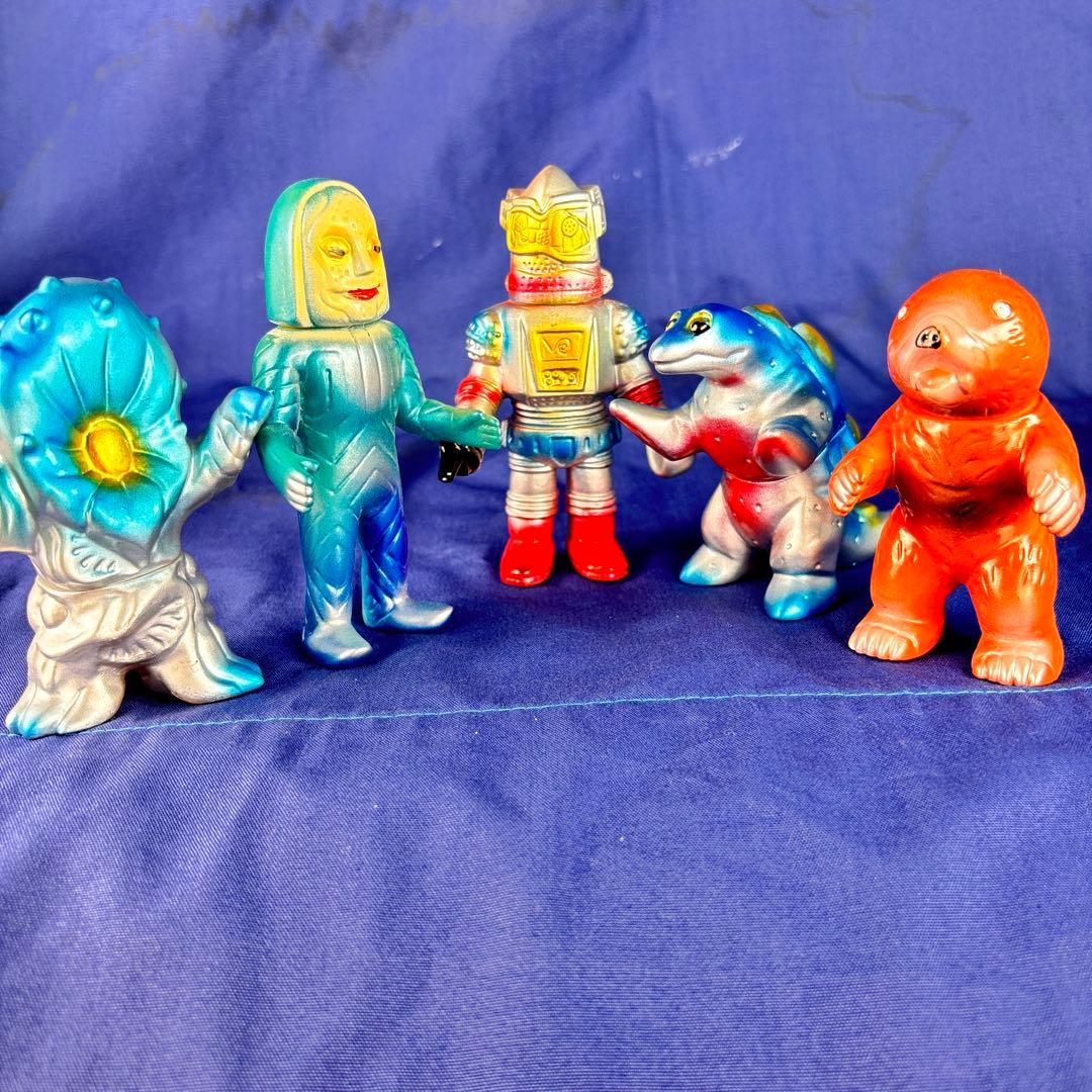 M1号　ミニサイズ　ソフビ　五体　後藤彩色所塗装　ブルマァク