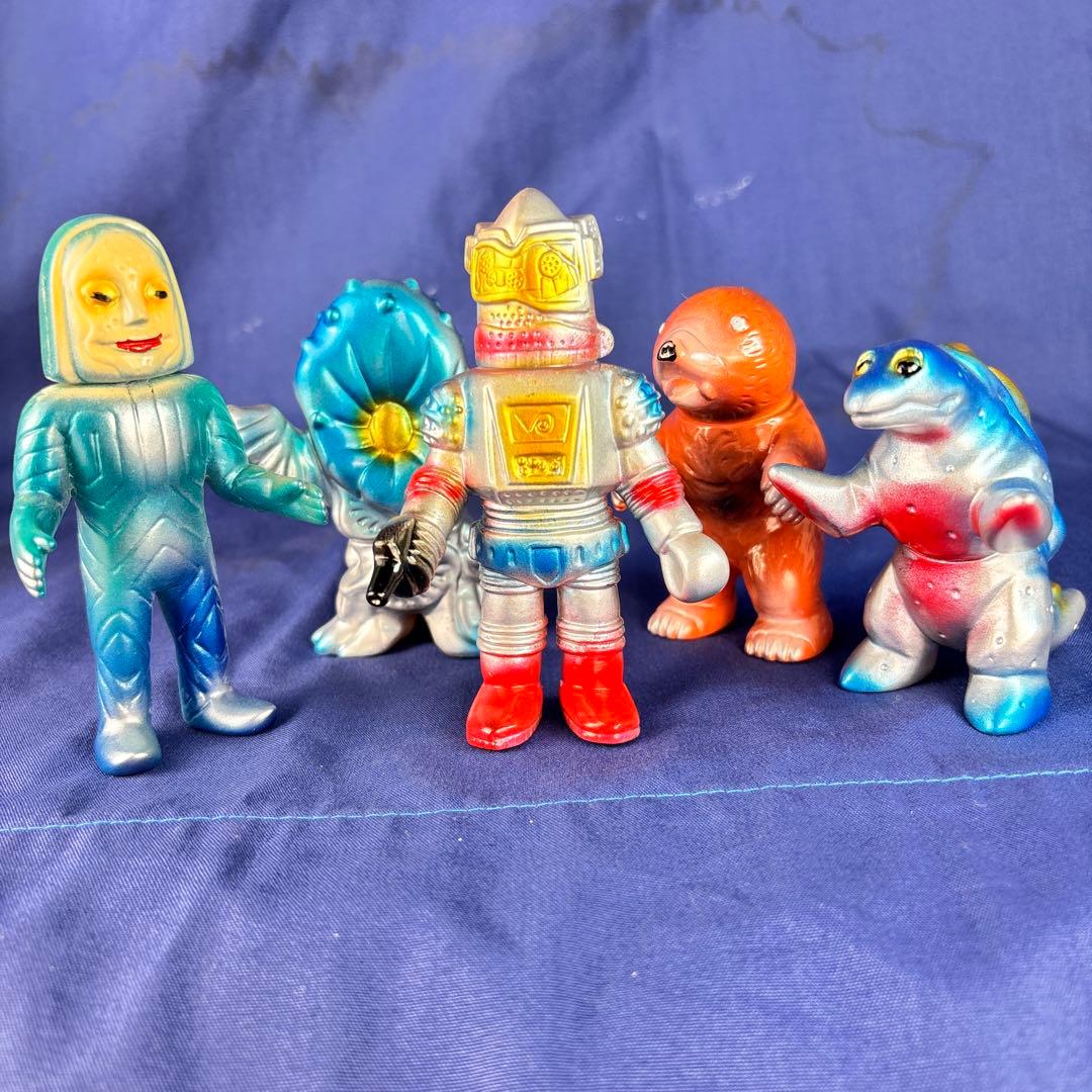 M1号　ミニサイズ　ソフビ　五体　後藤彩色所塗装　ブルマァク