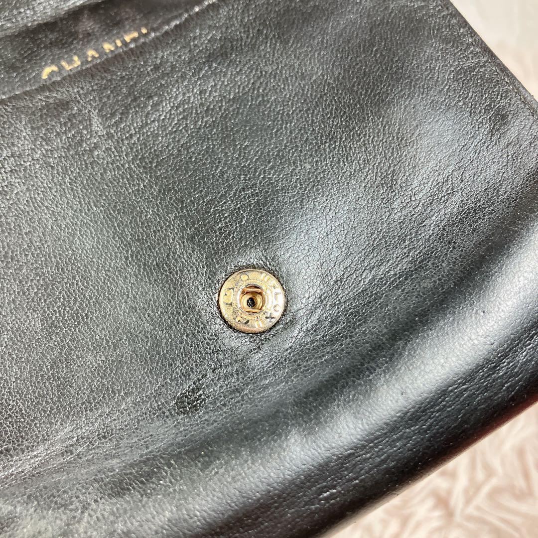 CHANEL シャネル ココ ラムレザー 二つ折り ブラック Wホック