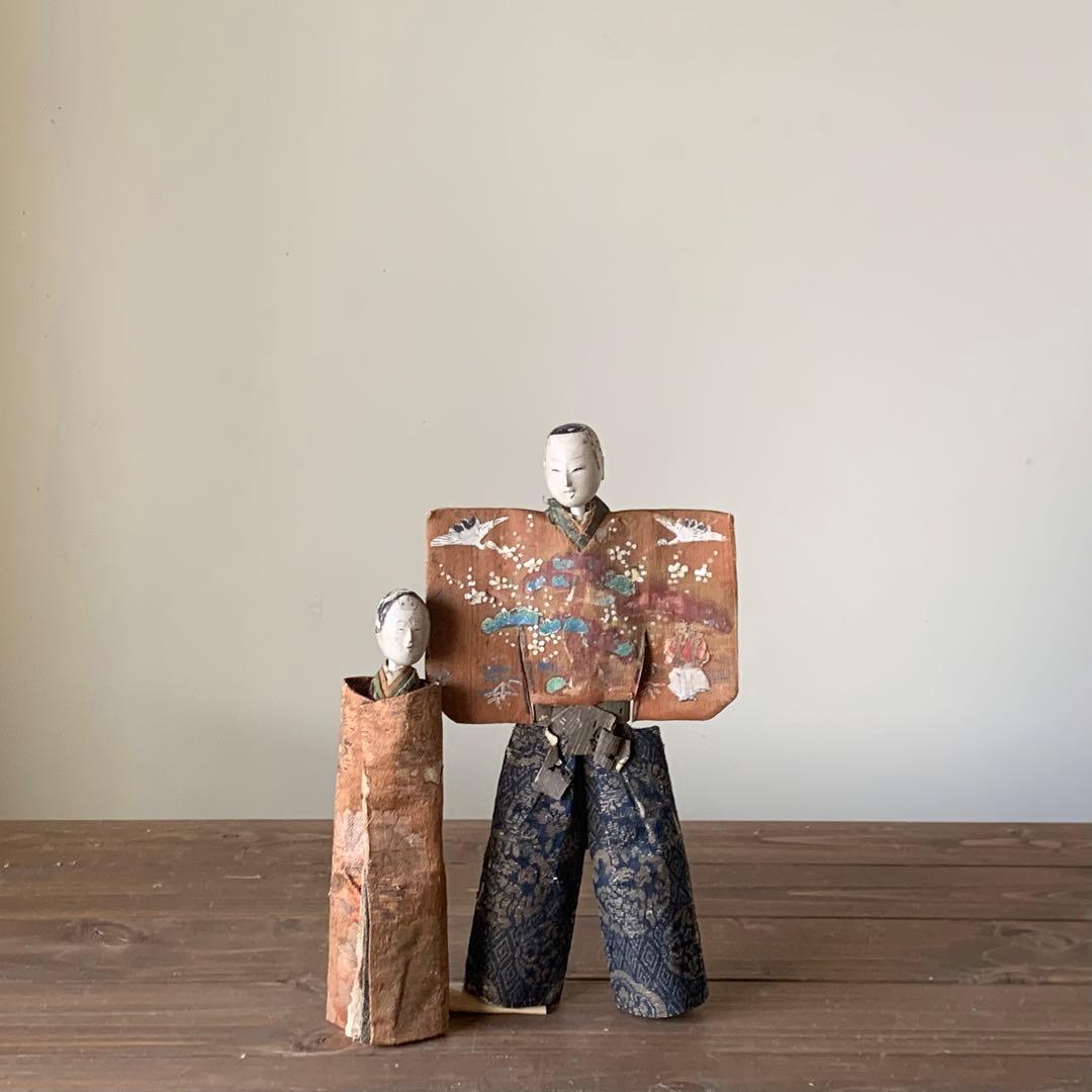 古い 立雛 紙雛 江戸時代 難 古美術 古道具 アンティーク 雛人形　オブジェ