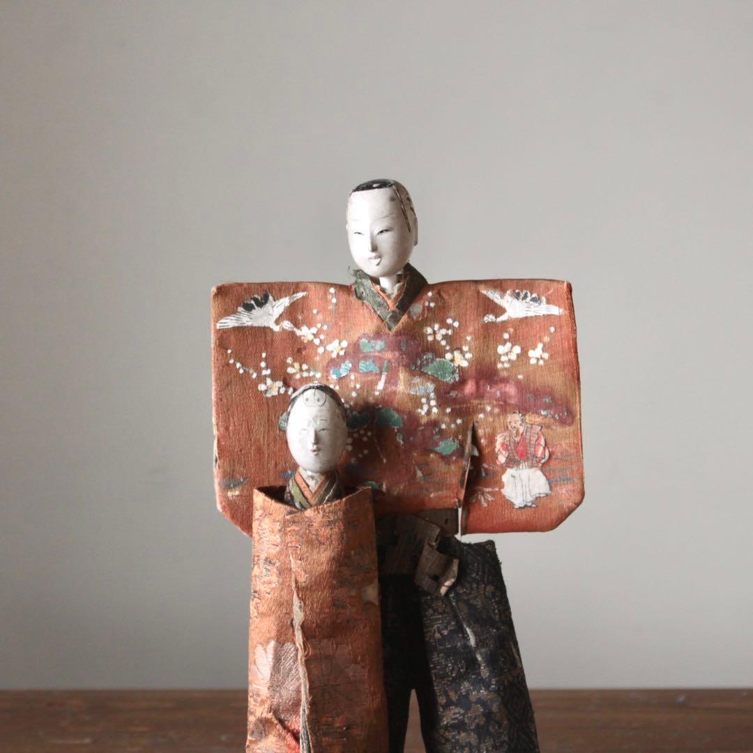 古い 立雛 紙雛 江戸時代 難 古美術 古道具 アンティーク 雛人形　オブジェ