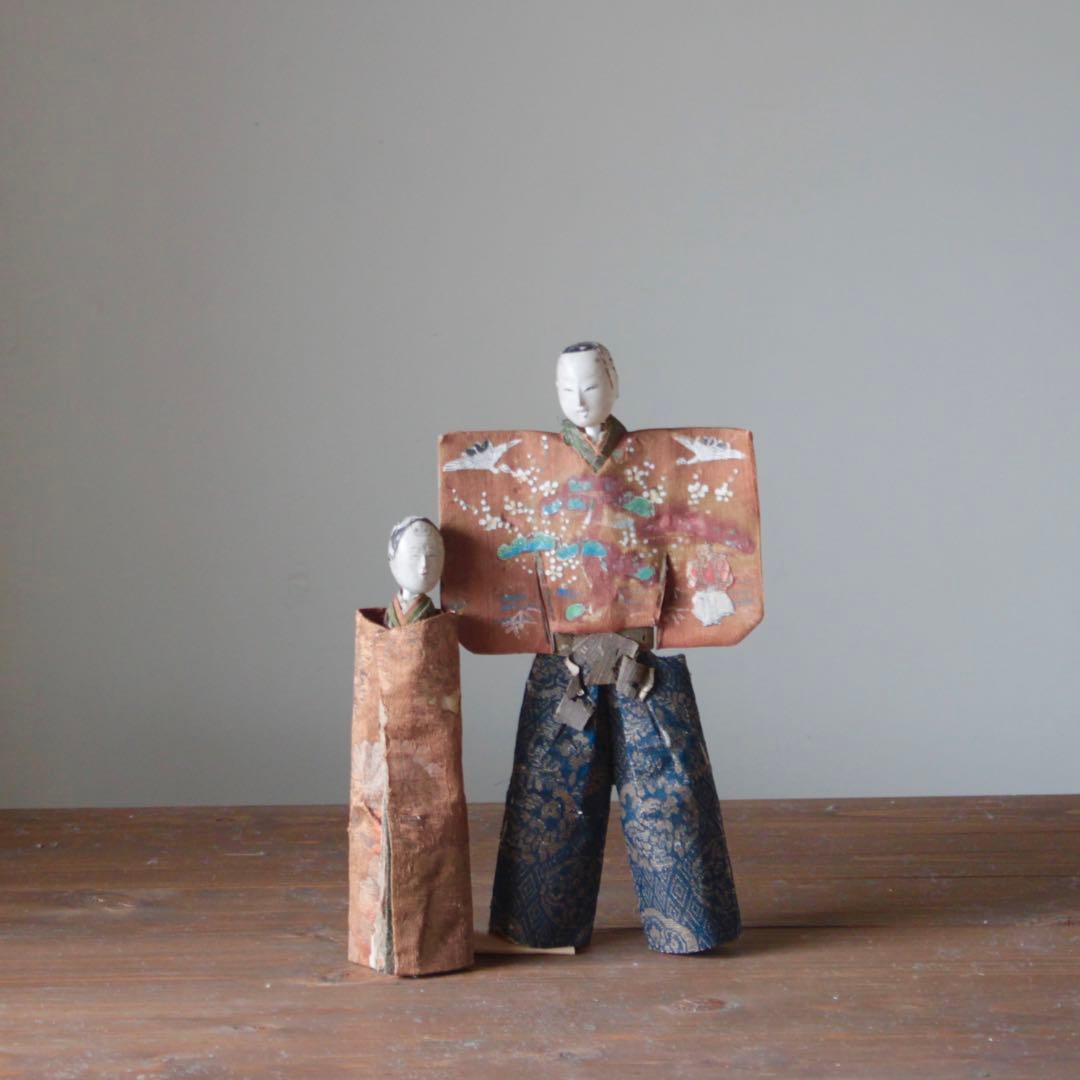古い 立雛 紙雛 江戸時代 難 古美術 古道具 アンティーク 雛人形　オブジェ