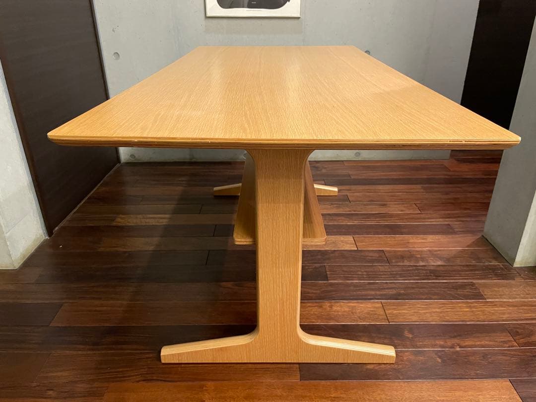 egfa■無印良品■オーク材 リビングでもダイニングでもつかえるテーブル2