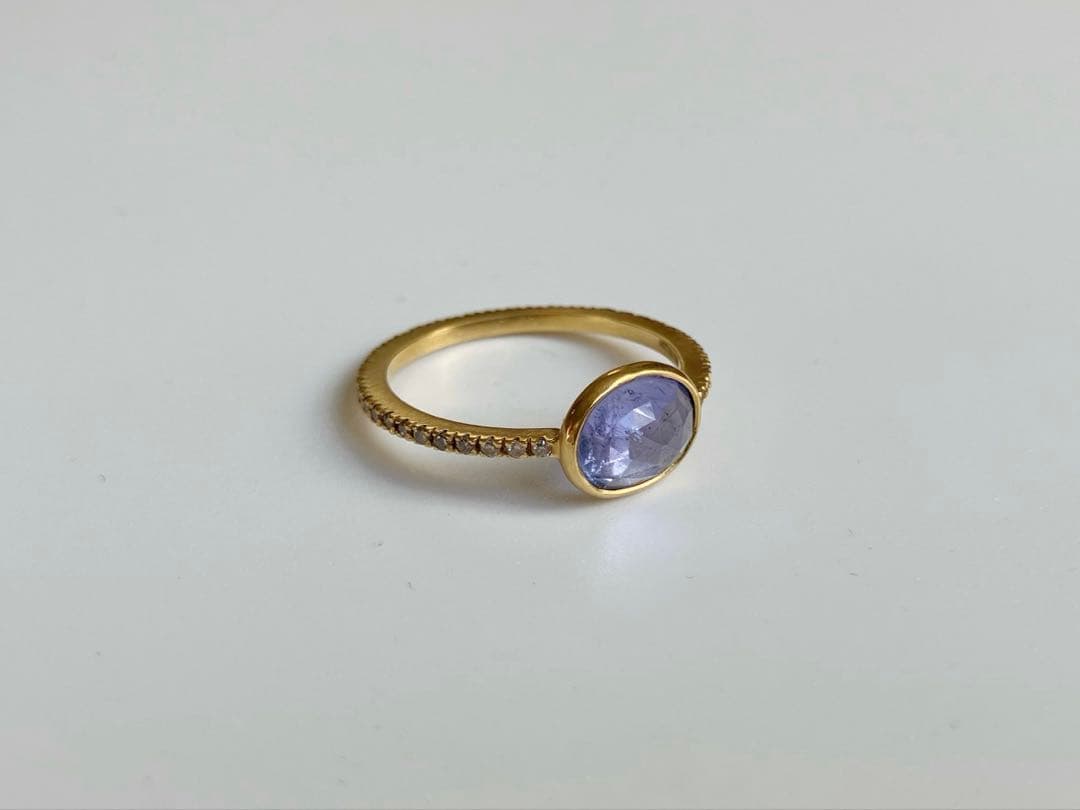 アルティーダウード　k18 タンザナイト　ダイヤモンド　リング