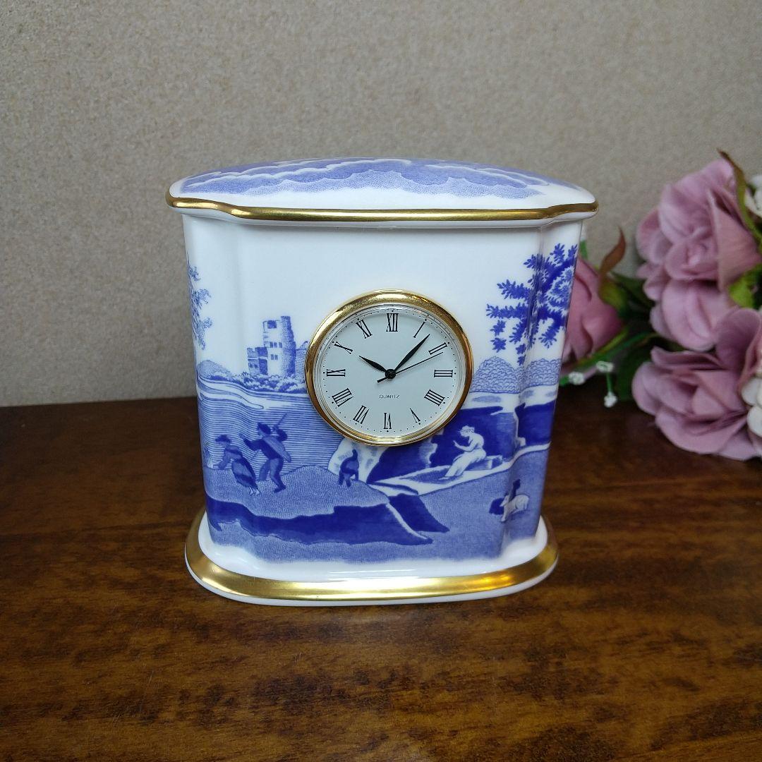 【時計は動きません】スポード ブルーイタリアン 置き時計