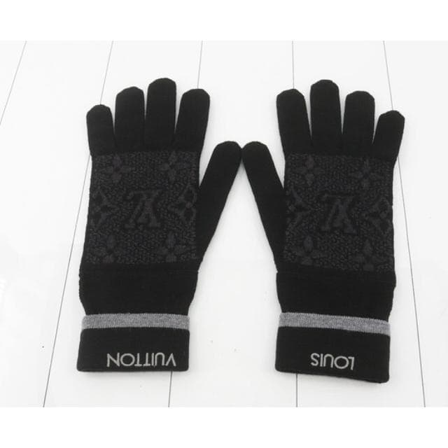 特価 ルイヴィトン 手袋 M73470 WOOL MONOGRAM ブラック系