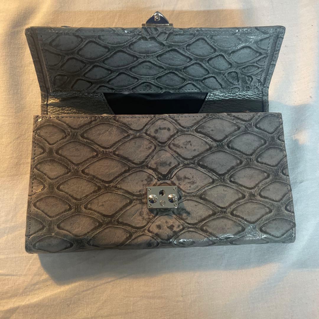 センザンコウ　財布　グレー