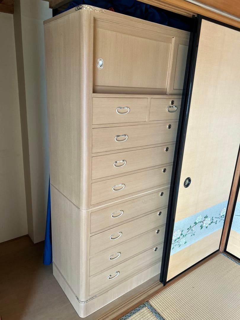 桐 箪笥 タンス 家紋・鍵付き
