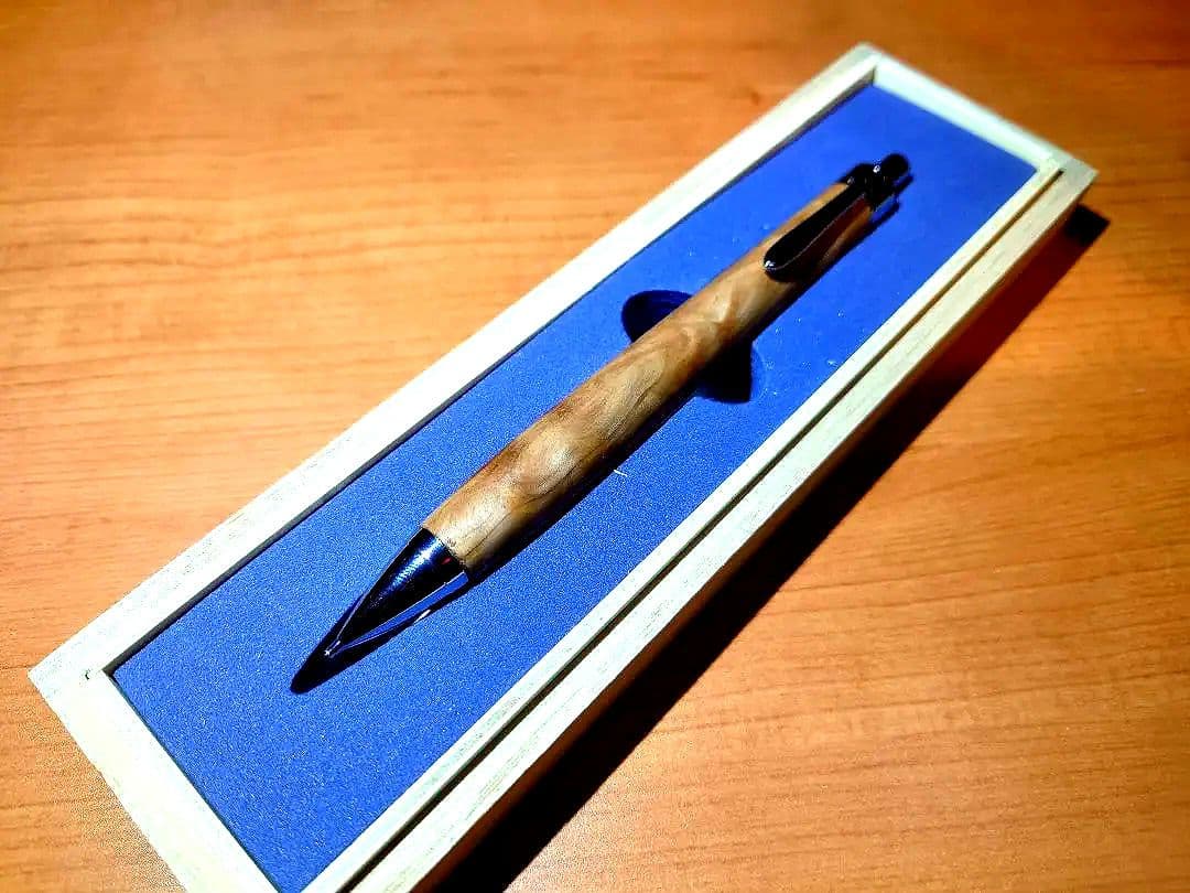 木軸ペン工房金杢犀　杉　縮杢　シャープペンシル　0.5