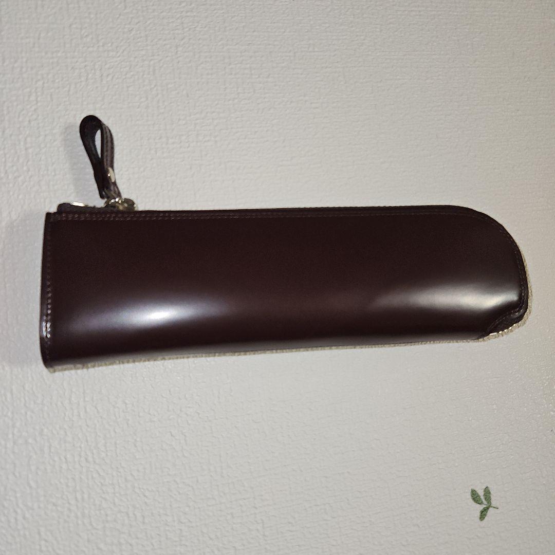 PORTER ダークブラウン レザー ペンケース