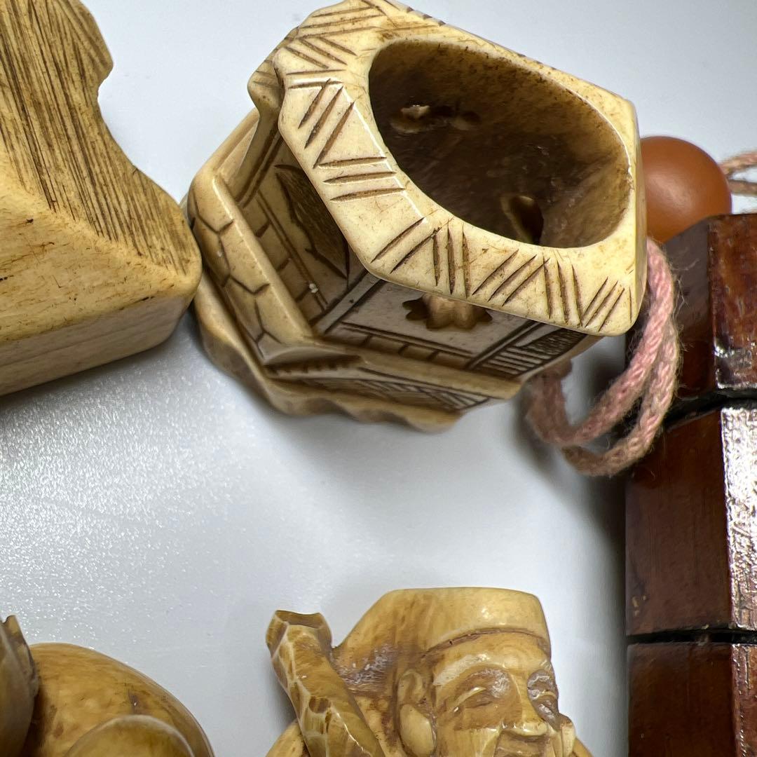 時代　極上根付、印籠セット　111g 東Y8-0109☆2Fトヒカ