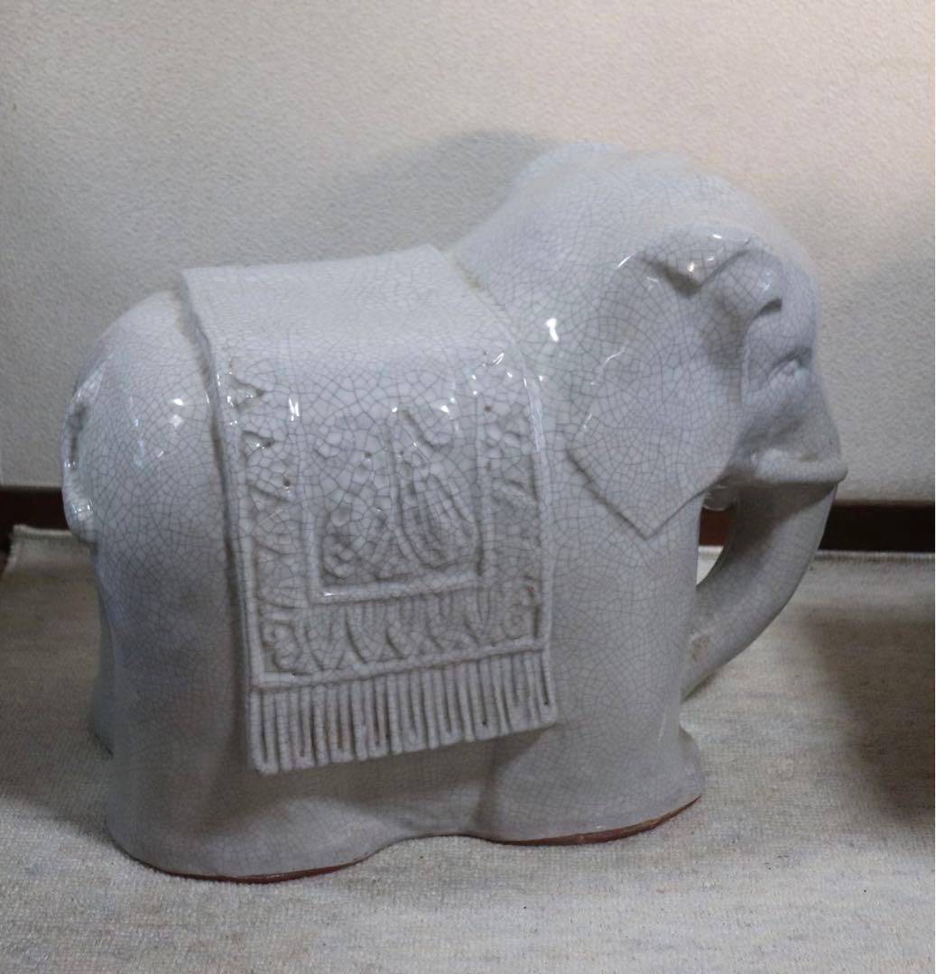 中国美術　哥釉象墩　送料込み0125