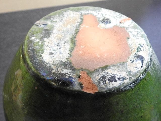 漢　緑釉　壺　MA324