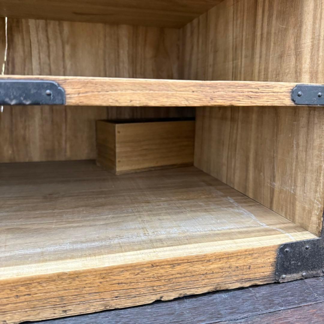 H110K10 リペア済み 和製アンティーク 帳場箪笥 鍵付き 隠しあり