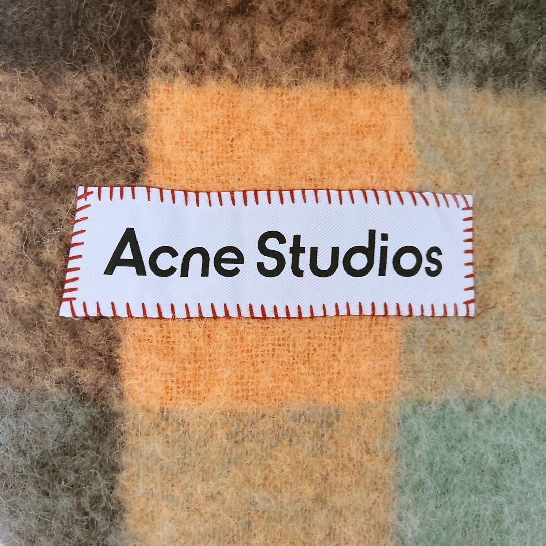 【正規品】 Acne Studiosモヘアマフラー/モヘアチェックスカーフ