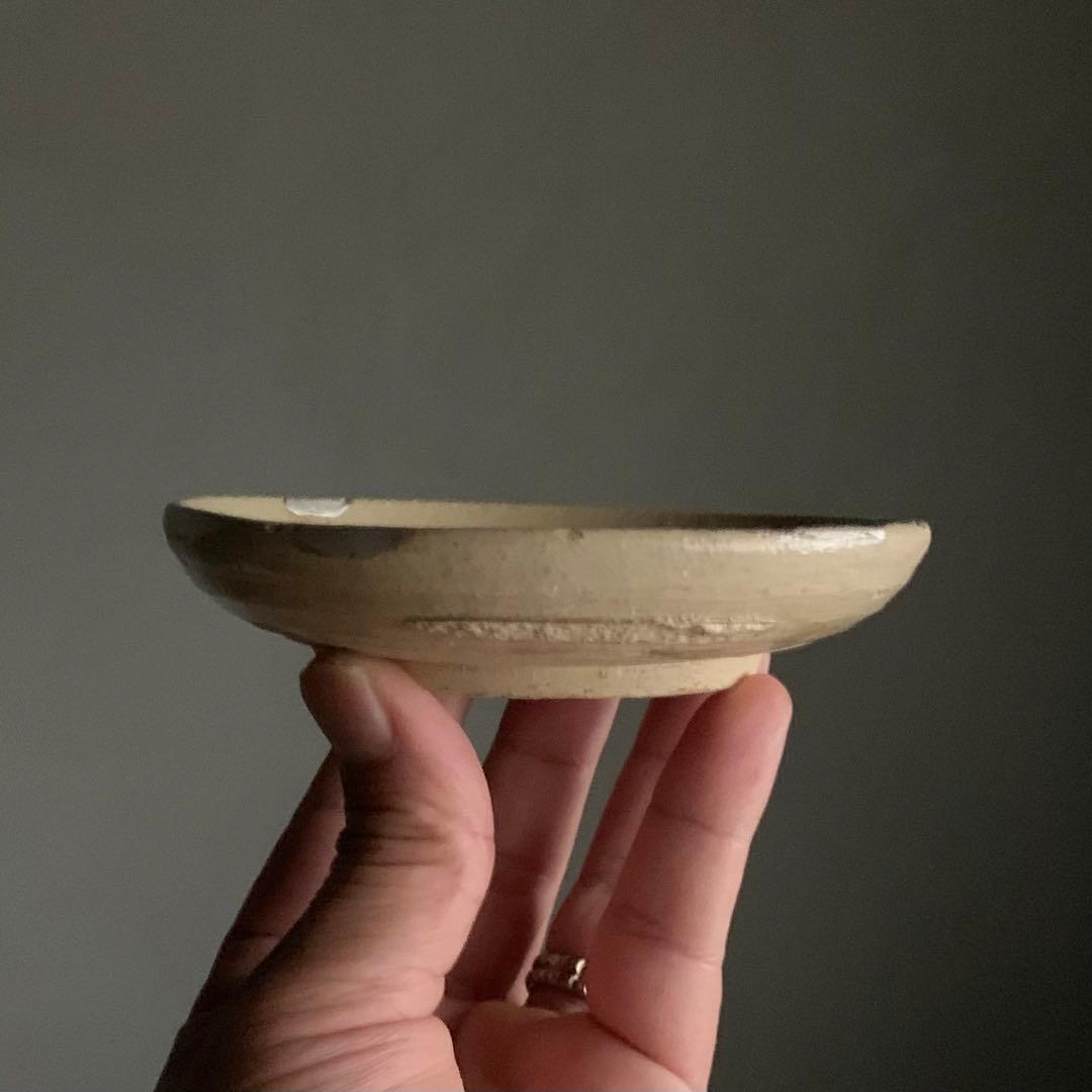 美濃 美濃型紙絵付け 小皿 平盃 酒器 古美術 古道具 アンティーク