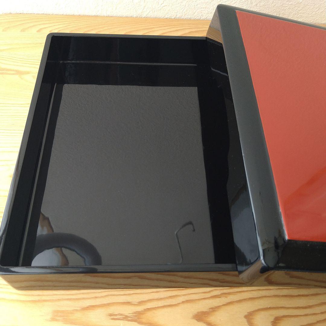 【新品未使用】目録箱 文箱 硯箱 朱塗