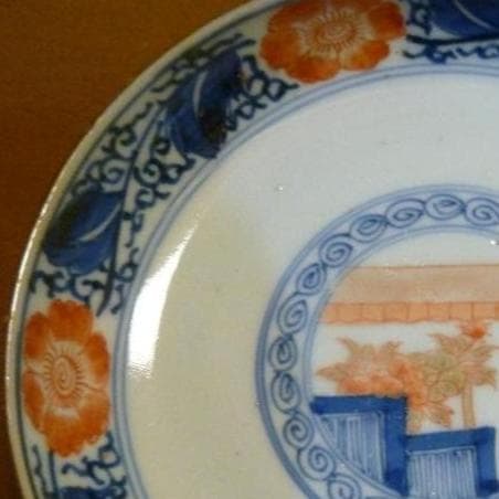 骨董　大明成化年製　古伊万里　錦蓋碗　5客セット　木箱付き