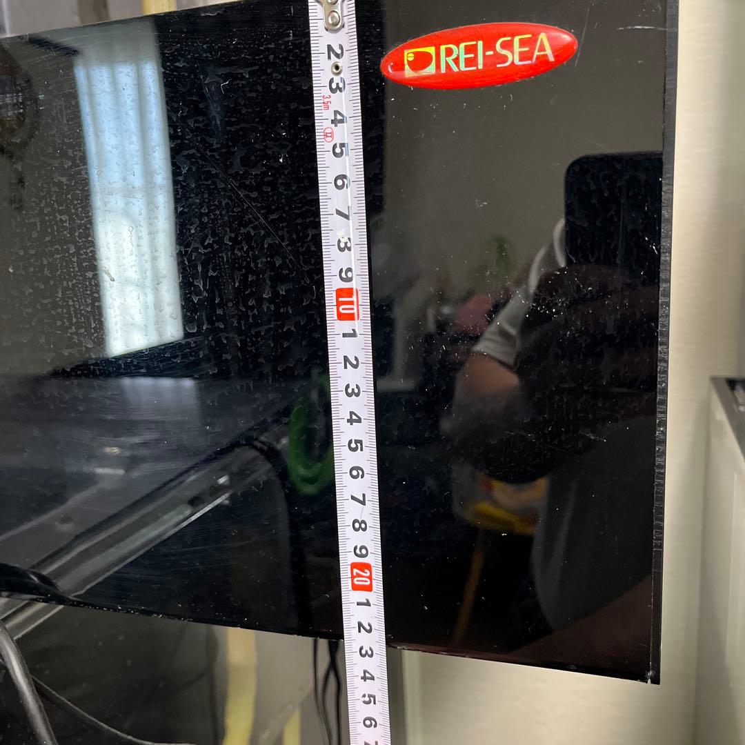 引き取り限定！アクリル水槽、背面、底面白1800✖︎600✖︎600上部濾過セット