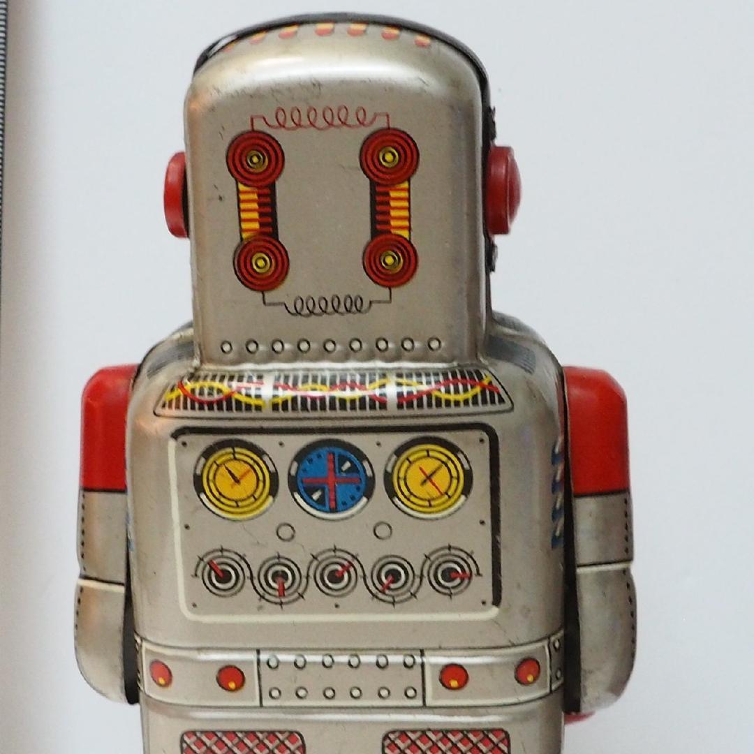 S.Y【メカニカル ウォーキング発火ロボット】ブリキ製ゼンマイ歩行 箱はコピー