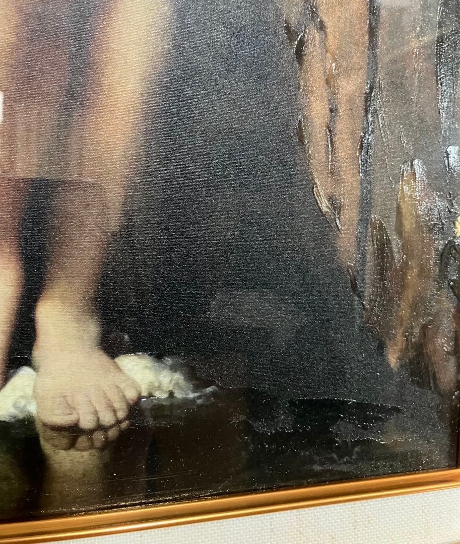 ドミニク・アングル「泉」 立体複製画　額縁付き