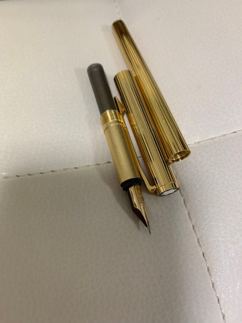 MONTBLANC ゴールド万年筆、ボールペンセット　585