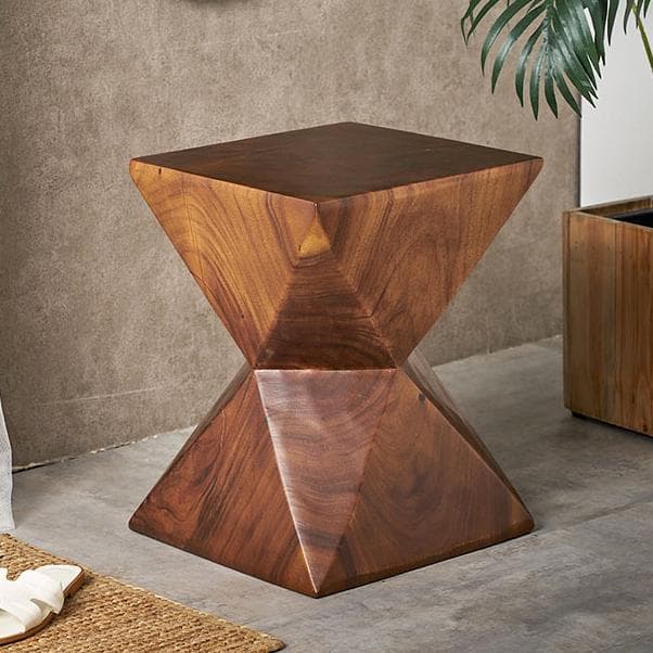 【お値引き品】レインツリー材 ローテーブル サイドテーブル 花台 木製 無垢材