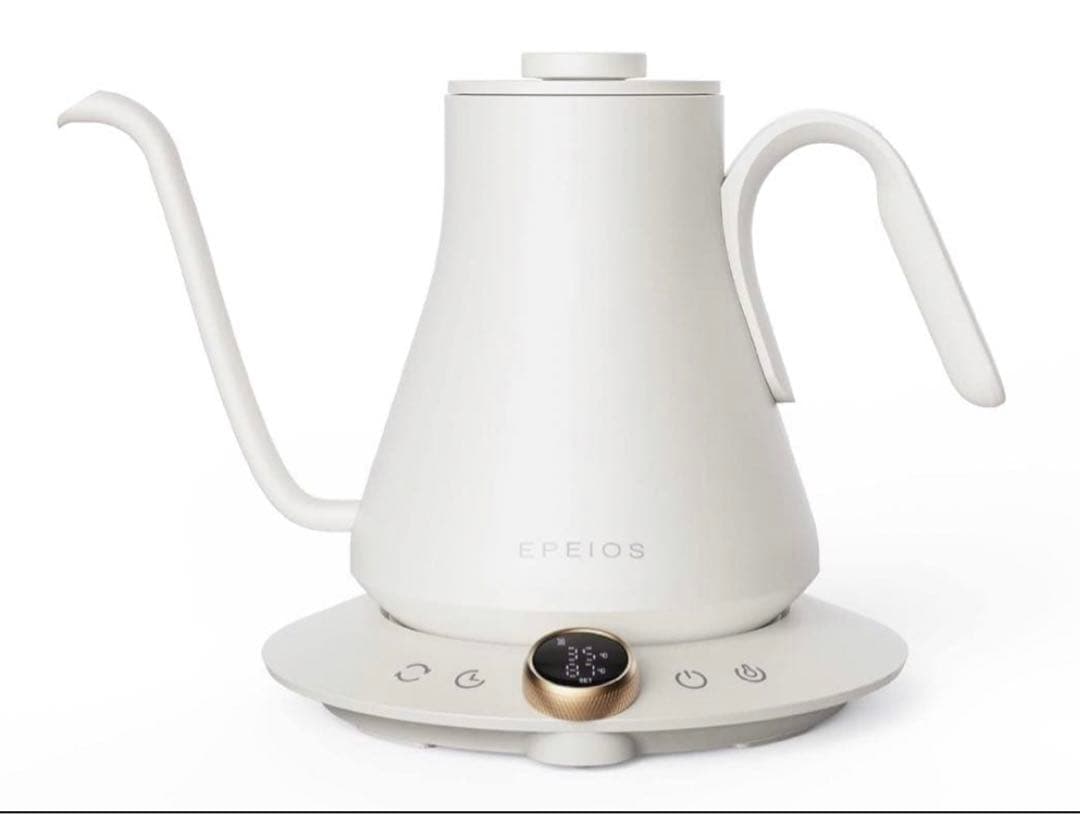 【Epeios】ドリップケトル 0.9L 1200Wコーヒーポット 1℃単位