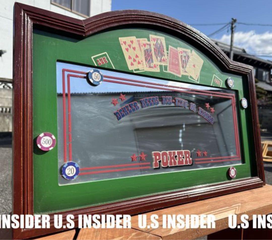 LAより入荷!!　2005年 トランプ・ポーカー / 壁掛けミラー　大型68cm