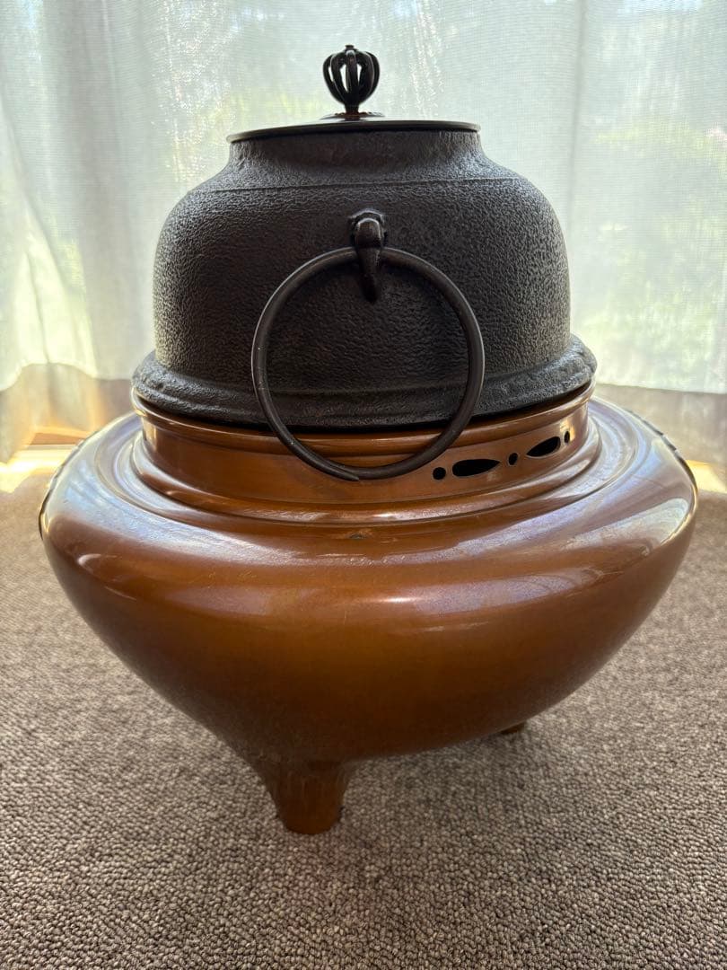 茶道具　高橋敬典作　朝鮮釜　朝鮮風炉　他4点セット　1/2ページ