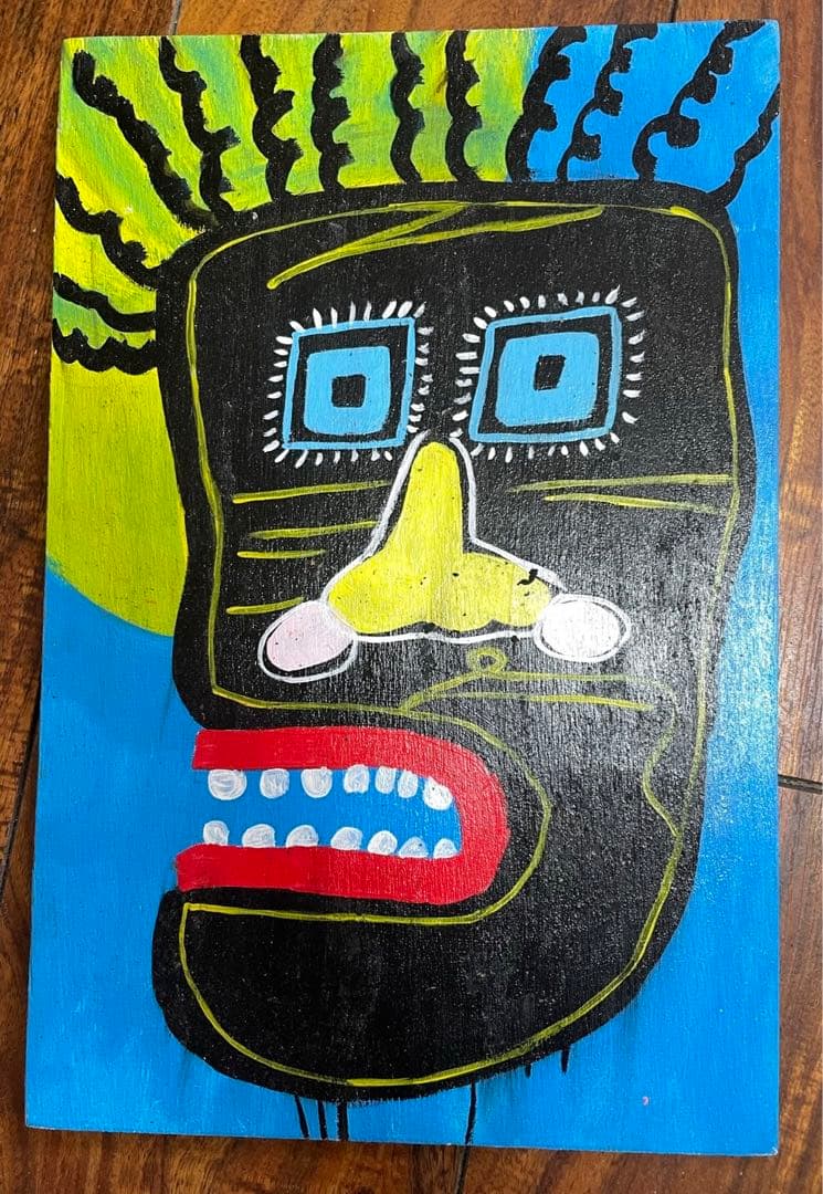 バスキア JEAN-MICHEL BASQUIAT 油絵 １
