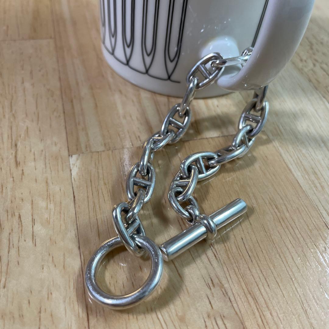 シルバー925 アンカーチェーンブレスレット シェーヌダンクルデザイン MM 完