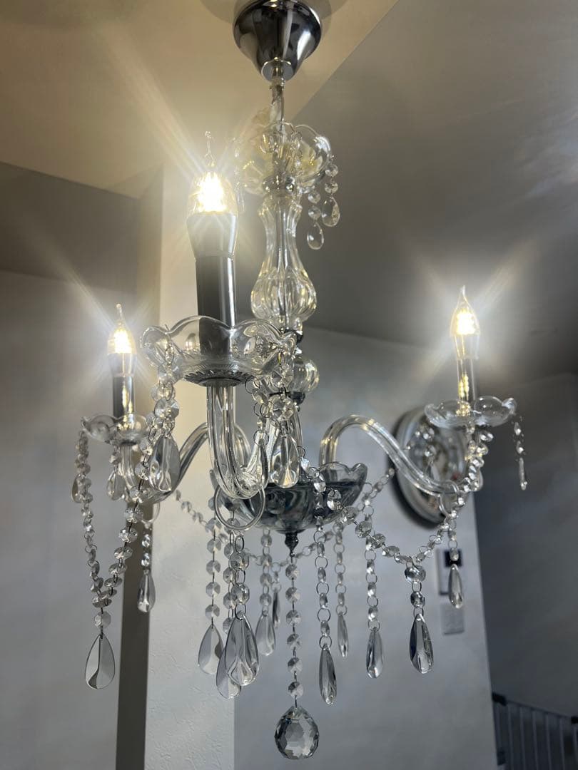 K*n様 LED電球付きクリスタルシャンデリア 3灯