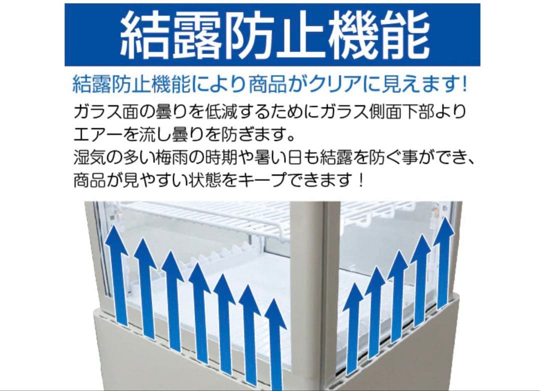 【送料込み】4面ガラス冷蔵ショーケース R4G-120SLW