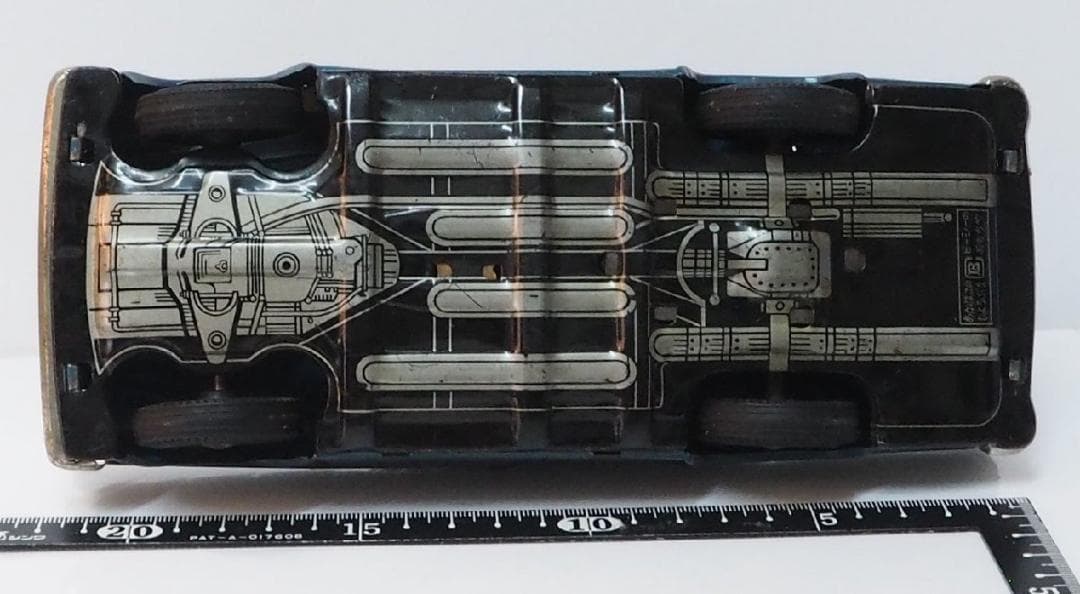 萬代屋【初代プリンス スカイライン ALSID-1水色】当時物ブリキ自動車 箱無