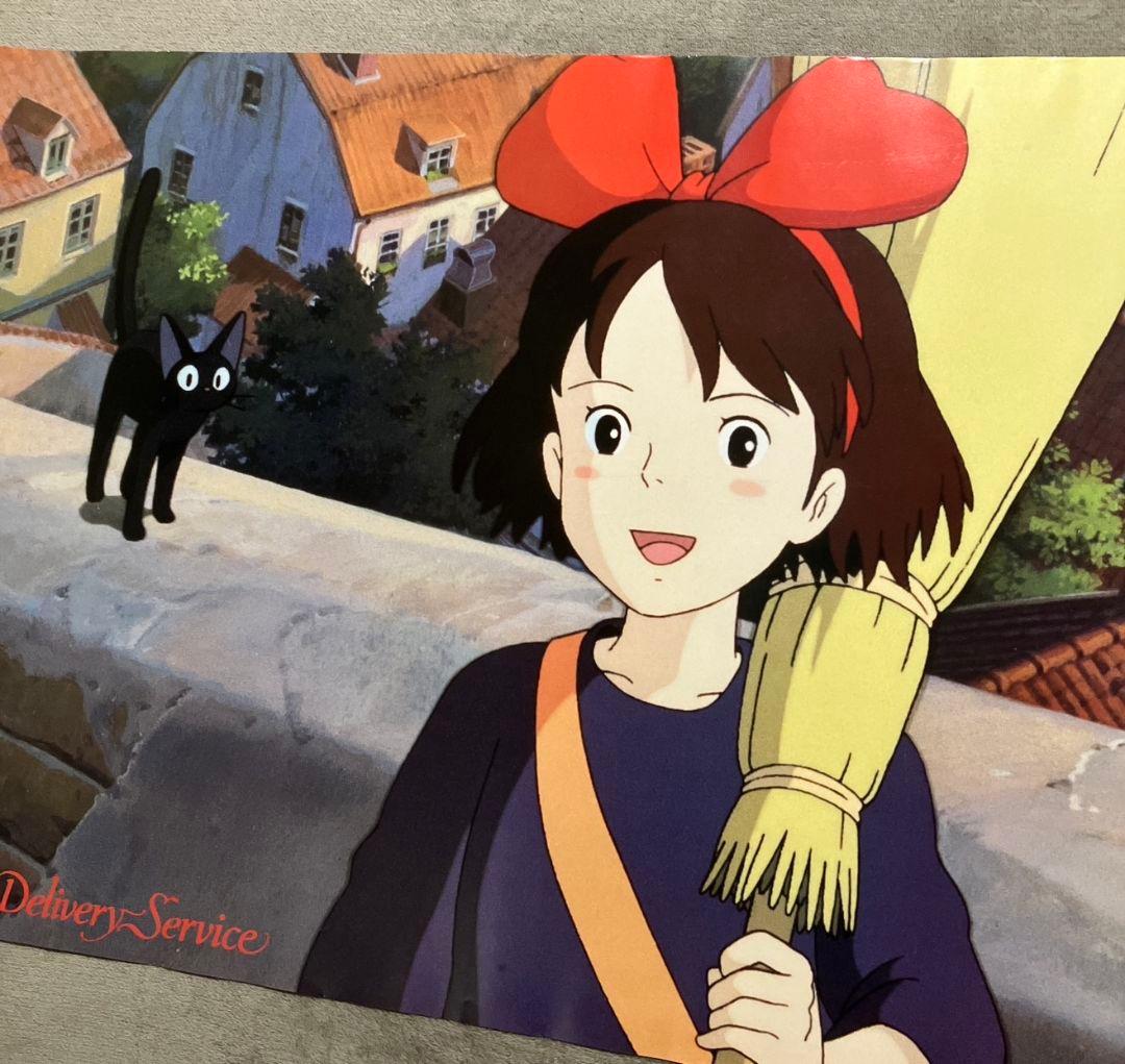 「魔女の宅急便」ポスター　ジブリ　宮崎駿　キキ　ジジ　映画　近藤勝也　近藤喜文