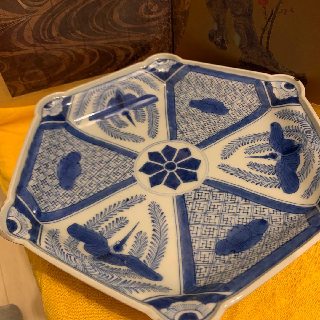 アンティーク　染付 皿　207