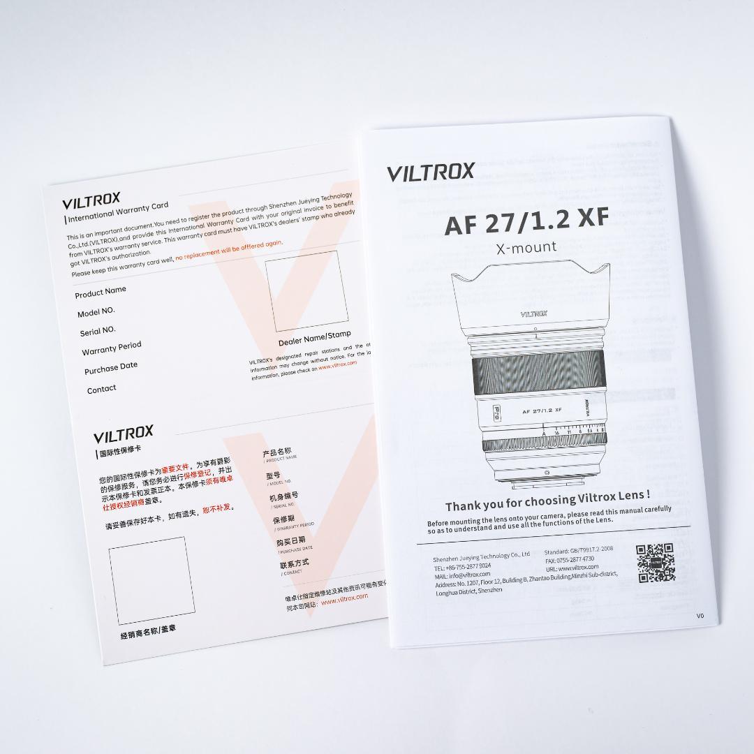 VILTROX 27mm F1.2 Pro XF 富士フイルム Xマウント用