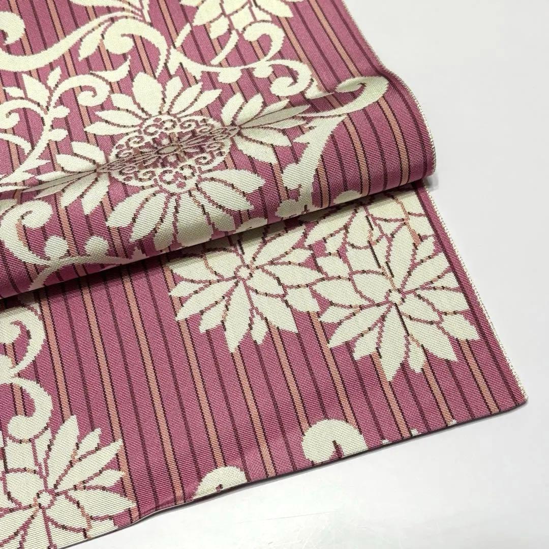 【専用】博多織 八寸名古屋帯 正絹 ピンク 極上の織 so262